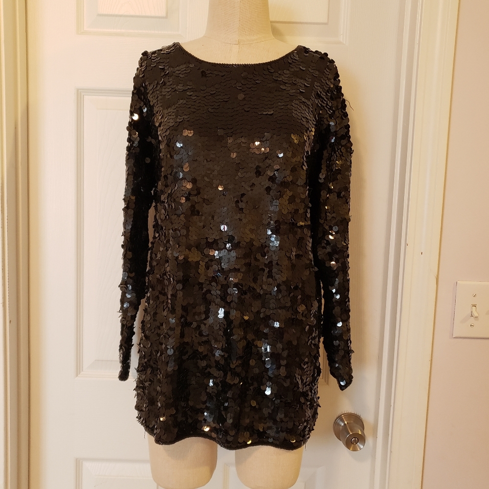 Vintage Destinee All Sequin Top Size Medium
